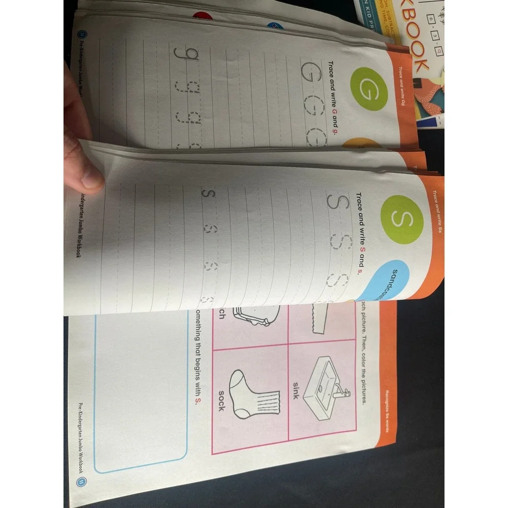 Scholastic Pre-K & Kindergarten Math Writing Workbook Bundle Ages 3-7 Set of 3